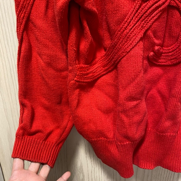 Vintage Franco Valerie Size S Women’s Red Cotton Pullover Sweater - Picture 8 of 11